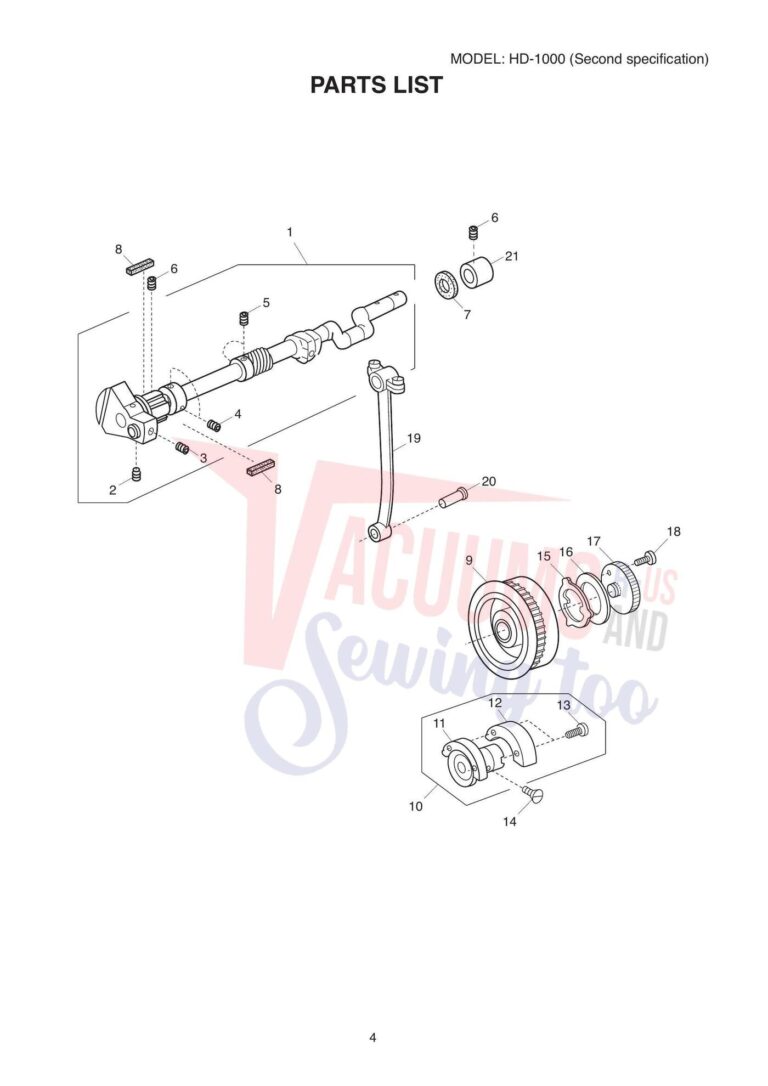 Janome hd1000be-v2 schematic page 5 preview