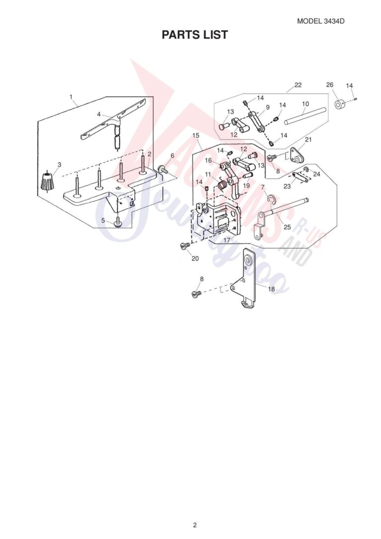 Janome 3434d schematic page 3 preview