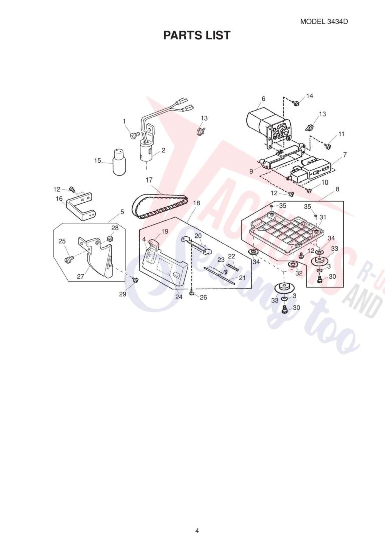 Janome 3434d schematic page 5 preview
