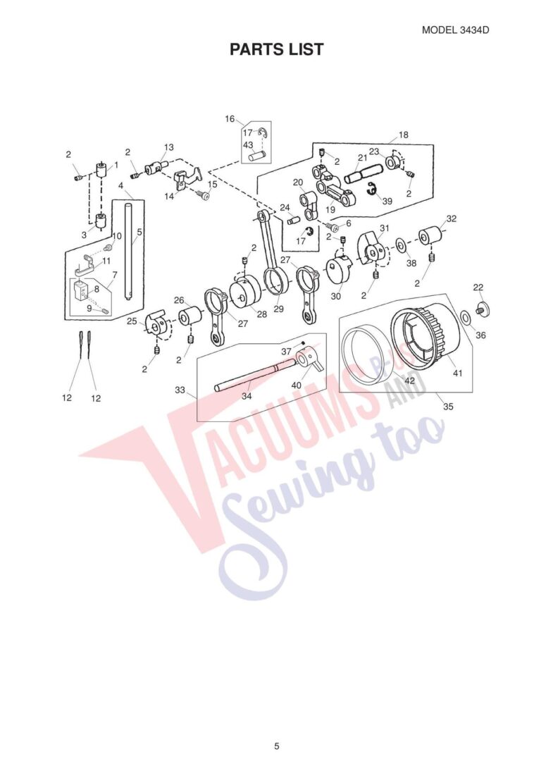 Janome 3434d schematic page 6 preview