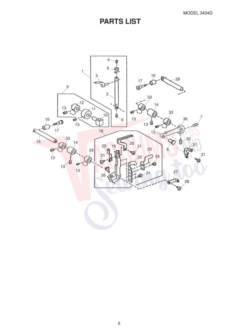 Janome 3434d schematic page 7 preview