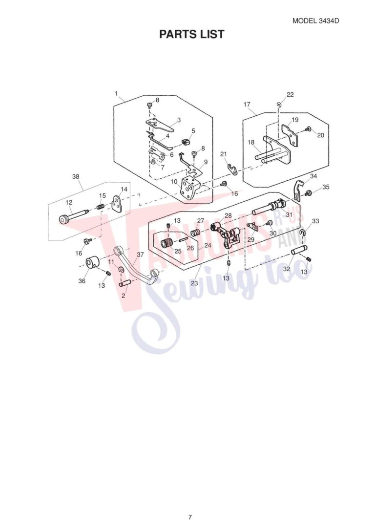 Janome 3434d schematic page 8 preview