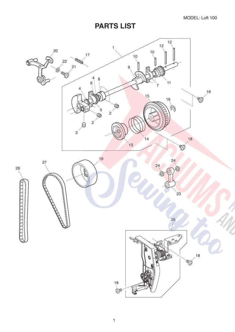 Janome Loft 100 schematic page 1 preview