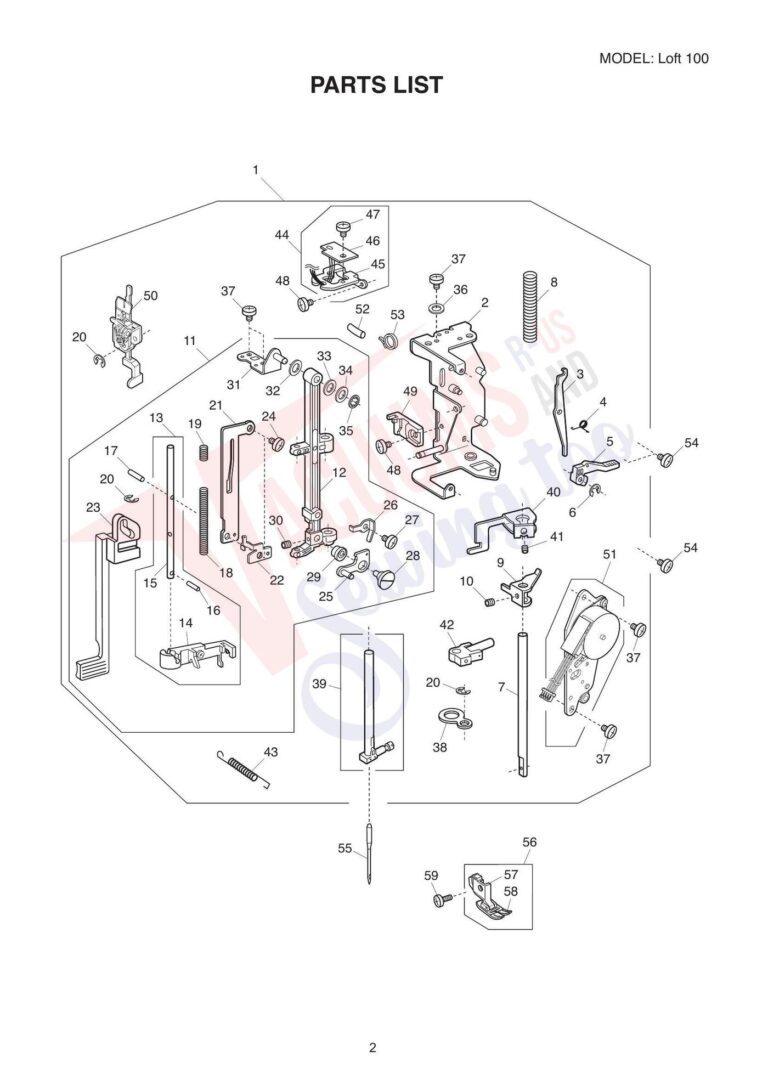 Janome Loft 100 schematic page 2 preview