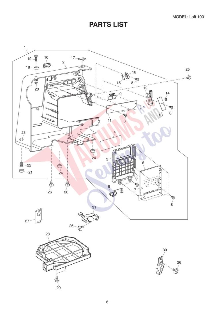 Janome Loft 100 schematic page 6 preview