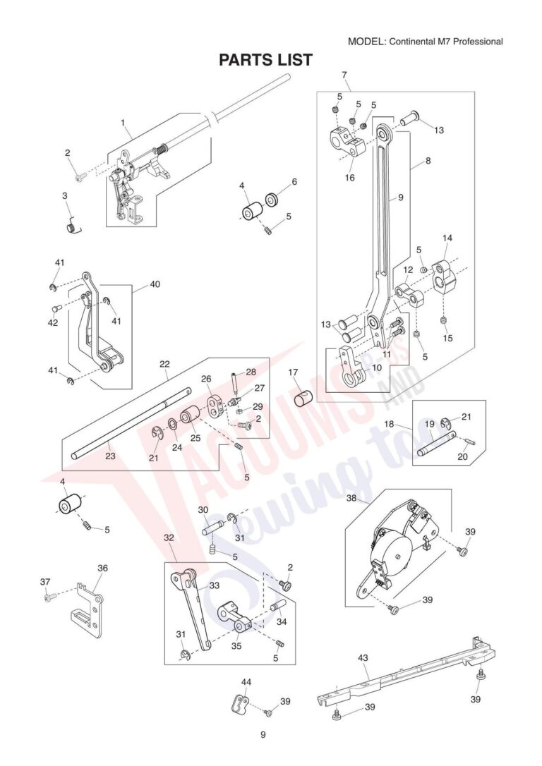 Janome Continental M7. CM7 schematic page 1 preview