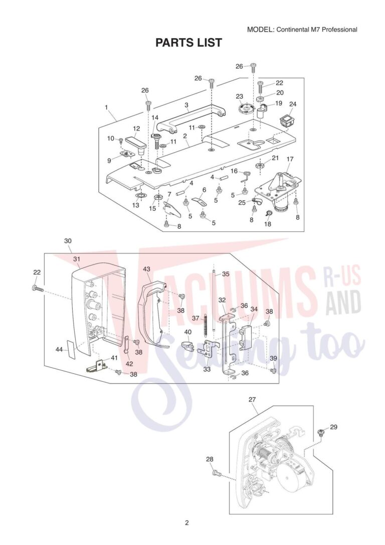 Janome Continental M7. CM7 schematic page 7 preview