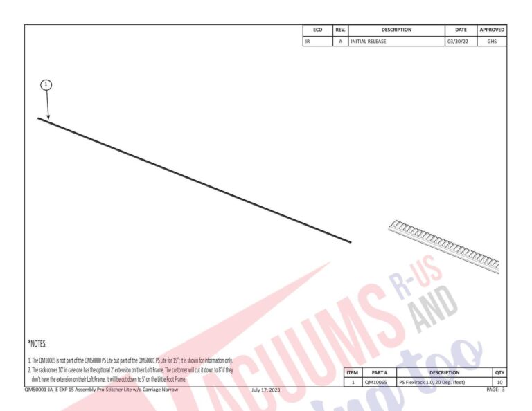 Janome Pro Stitcher 15 schematic page 1 preview