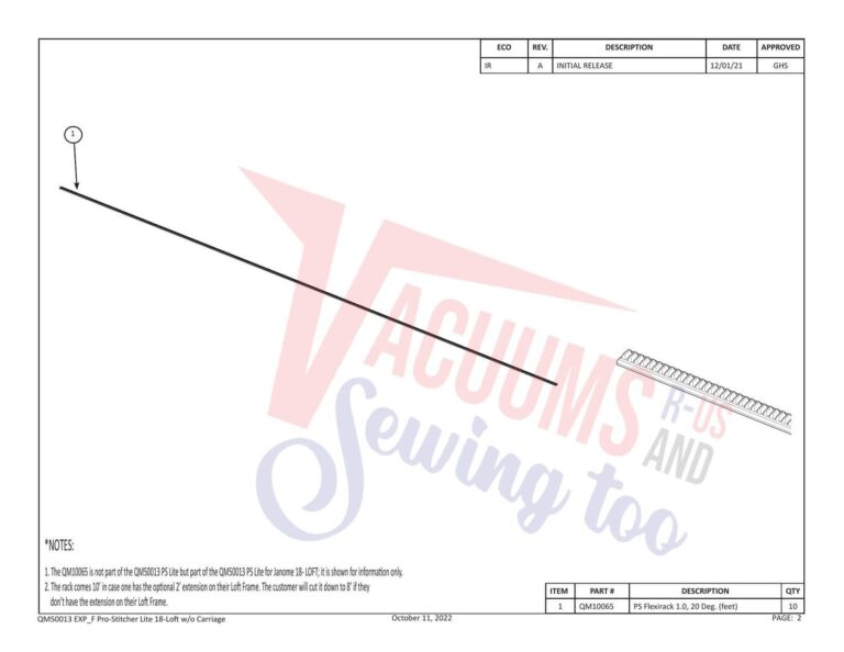 Janome Pro Stitcher 18 schematic page 1 preview