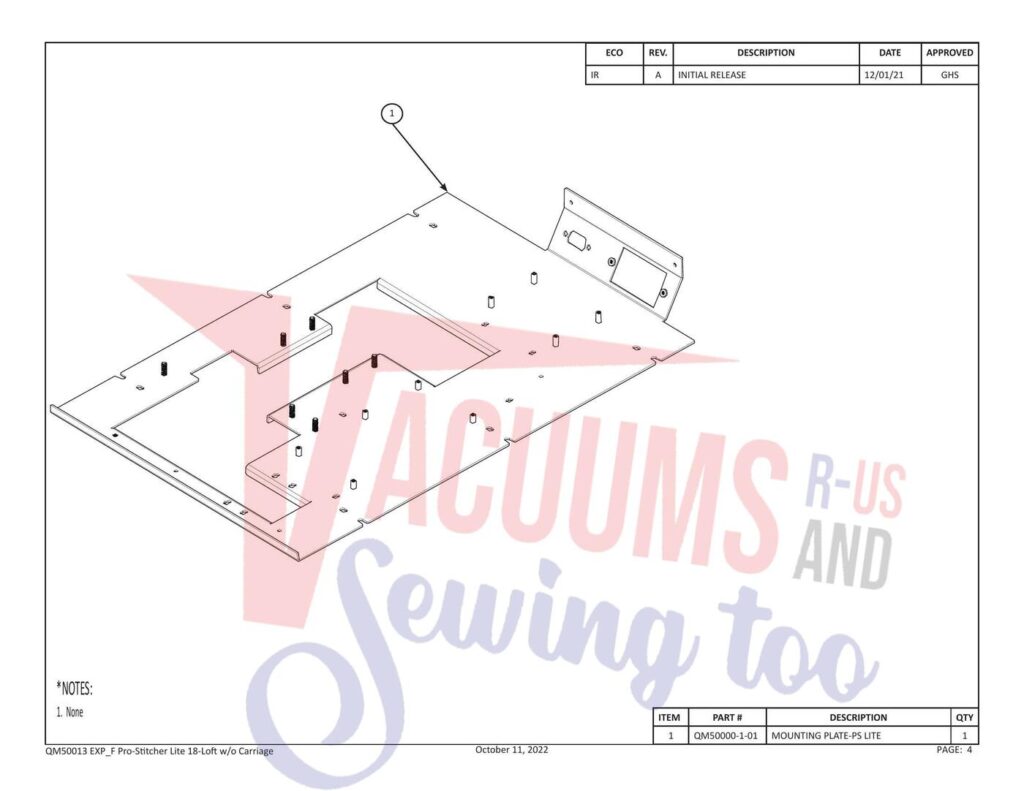 Janome Pro Stitcher 18 exploded schematic diagram (page 2)