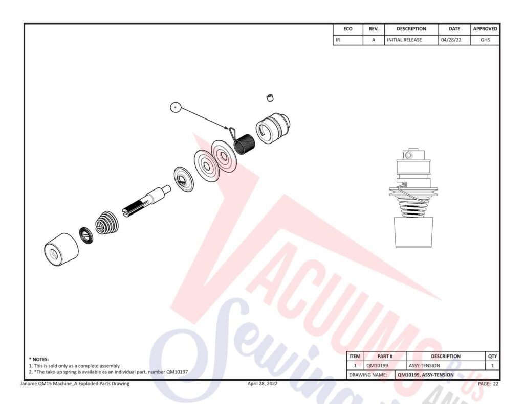 Janome Pro Stitcher 15 exploded schematic diagram (page 2)