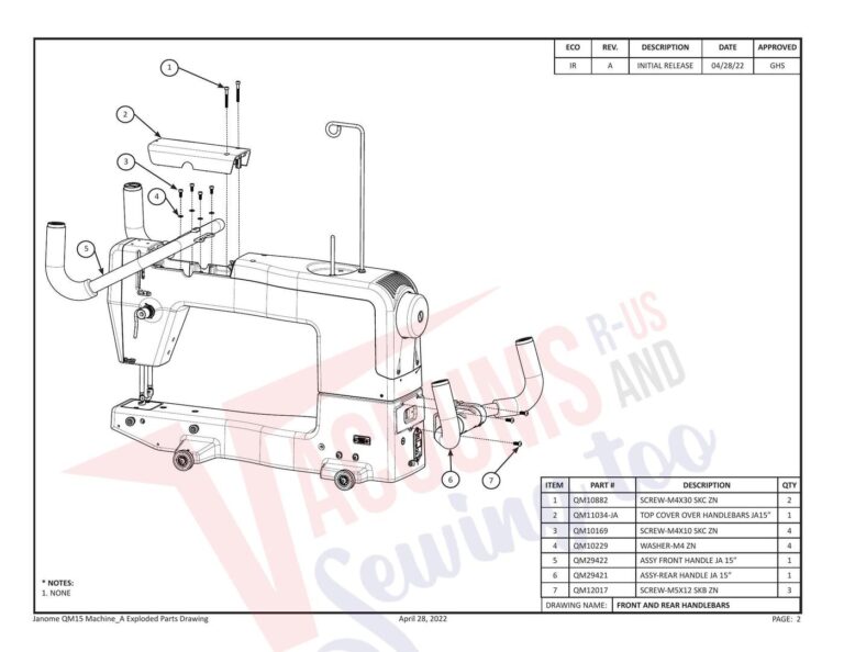 Janome Pro Stitcher 15 schematic page 3 preview