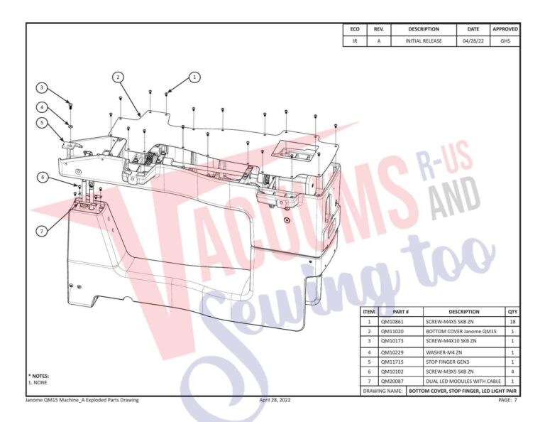 Janome Pro Stitcher 15 schematic page 4 preview
