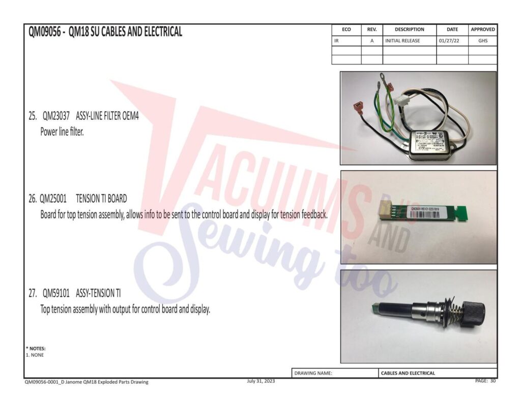 Janome Pro Stitcher 18 2 exploded schematic diagram (page 2)