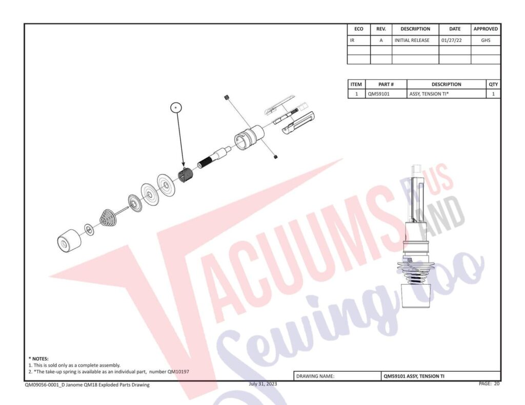 Janome Pro Stitcher 18 2 exploded schematic diagram (page 6)