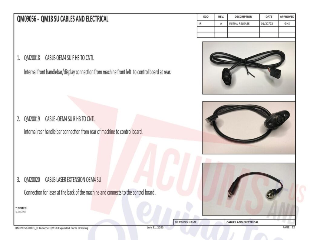 Janome Pro Stitcher 18 2 exploded schematic diagram (page 7)