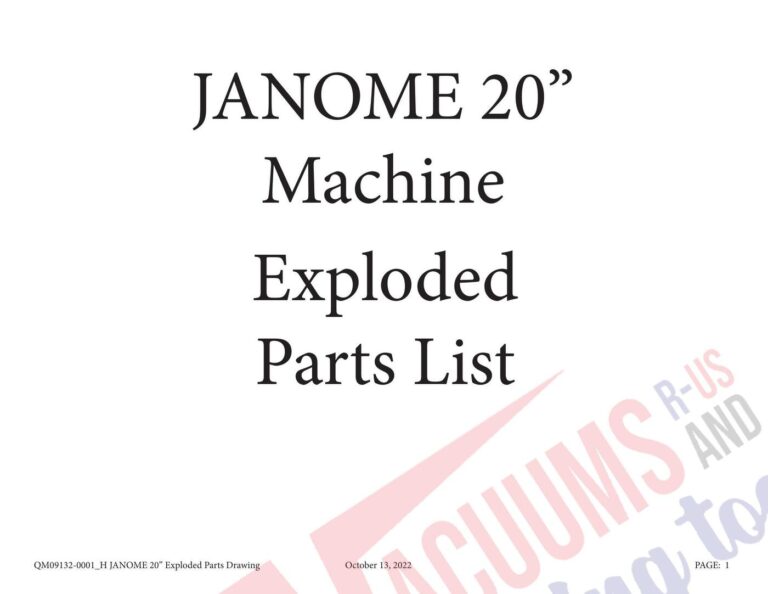 Janome QM20 schematic page 1 preview