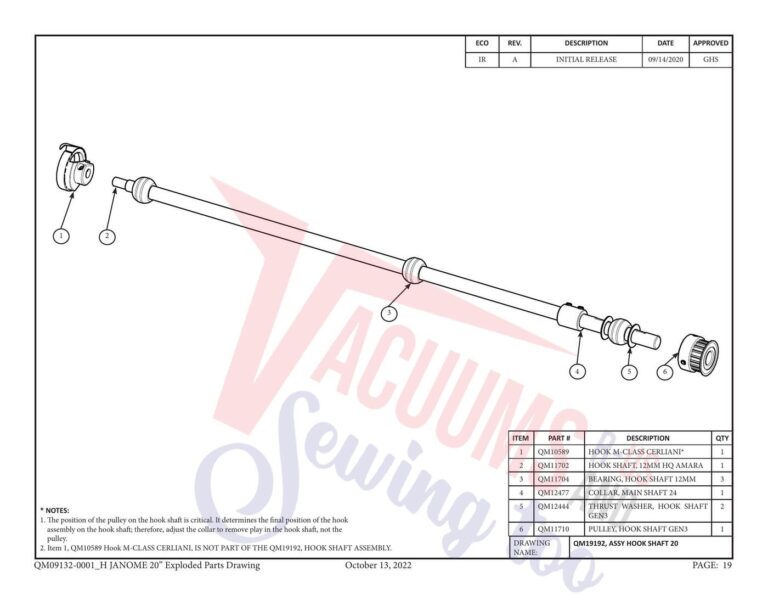 Janome QM20 schematic page 4 preview