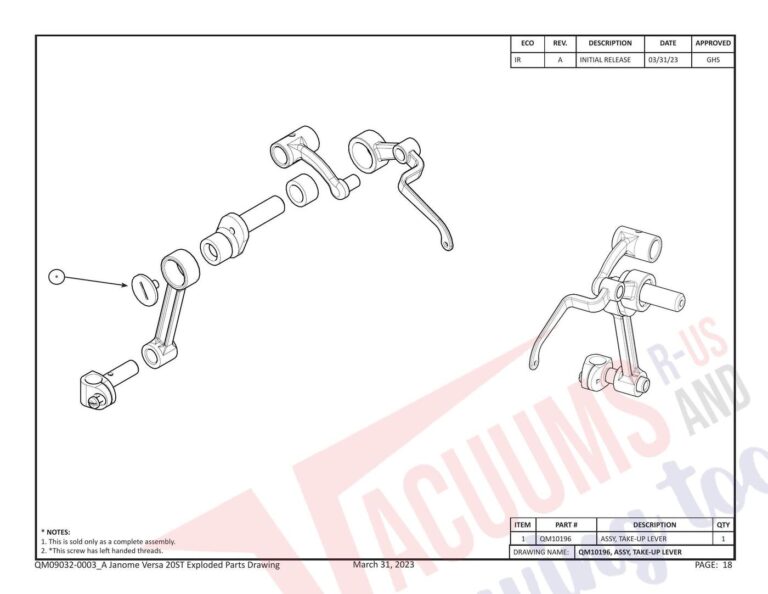 Janome QM20 schematic page 3 preview