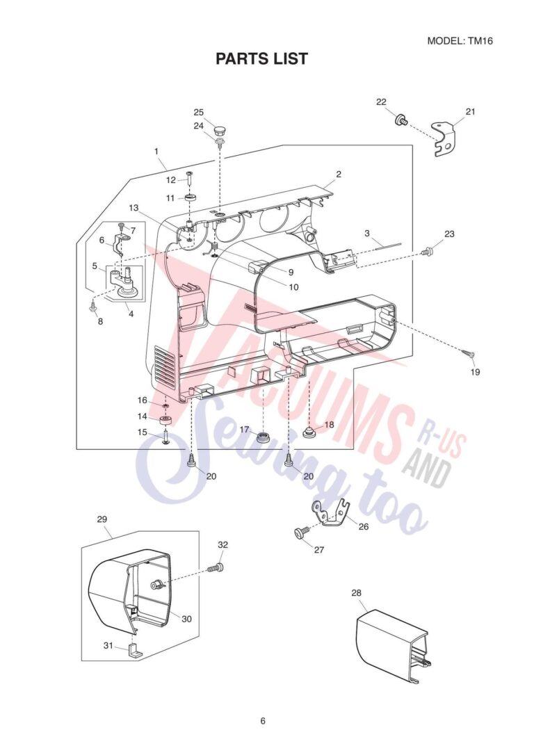 Janome tm16 schematic page 6 preview
