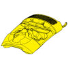 Genuine Miele Casing top Canary yellow kpl.