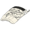 Genuine Miele Casing top Ivory white kpl.S8