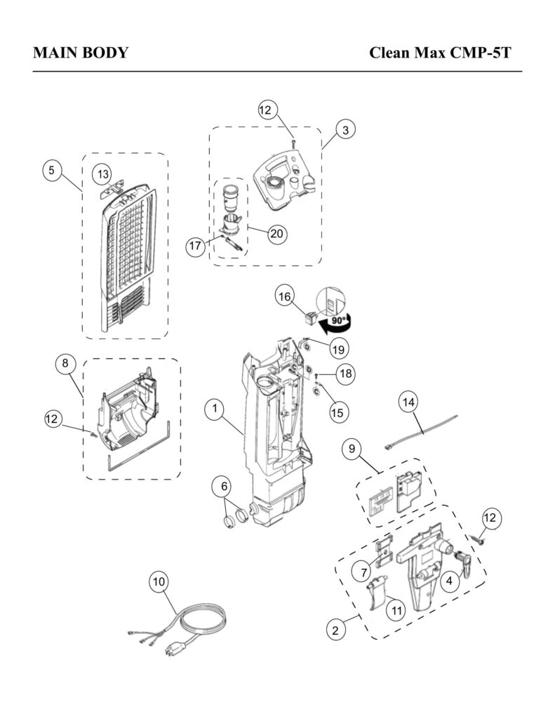 CleanMax Champ exploded schematic diagram (page 5)