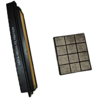 Genuine Riccar HEPA media and Granualted Charcoal filter set for R27D R27P R27CV R25D R25P