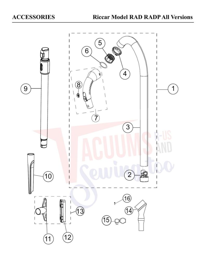 Riccar RAD exploded schematic diagram (page 6)