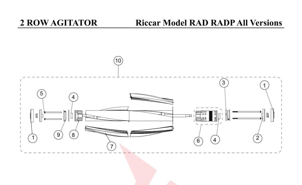 Riccar RAD exploded schematic diagram (page 9)