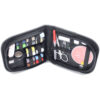 Hand sewing travel kit with thread needles and tape