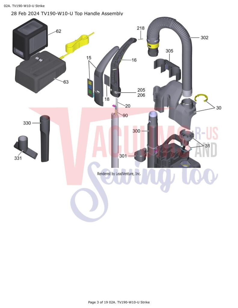 Tornado Strike exploded schematic diagram (page 1)