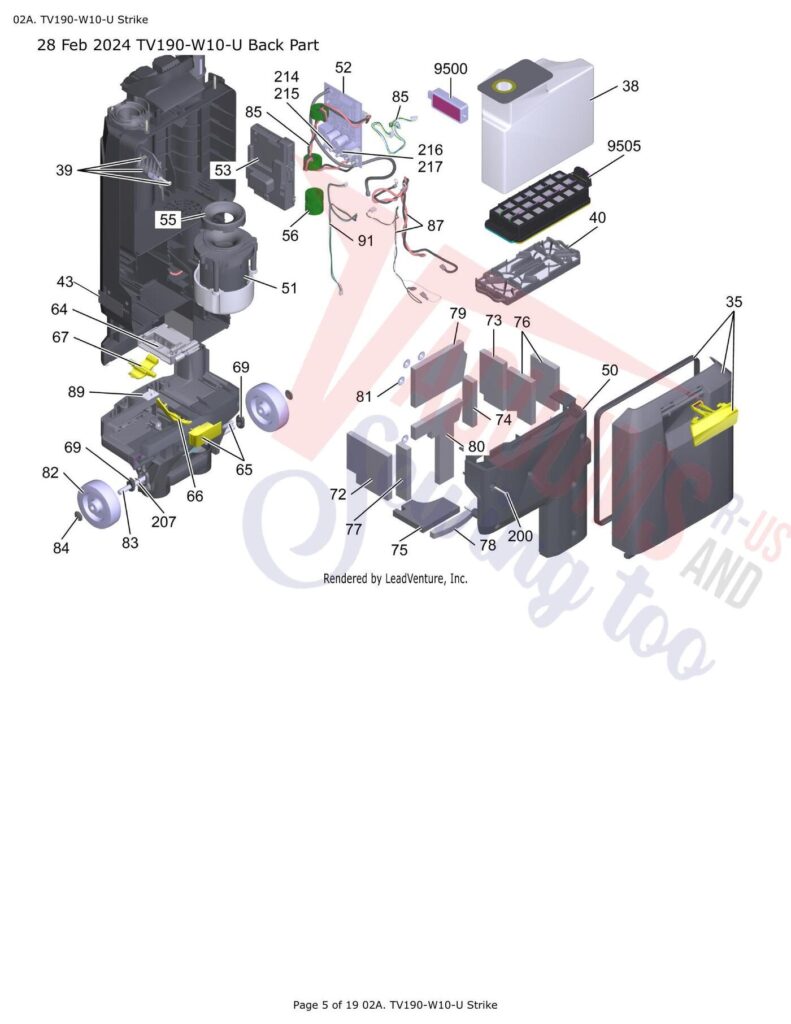 Tornado Strike exploded schematic diagram (page 2)