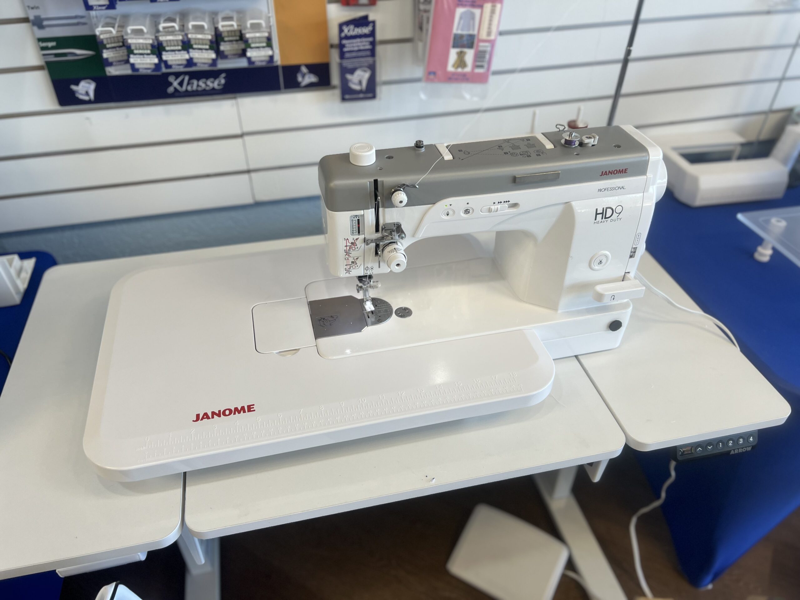 Pre owned Janome HD9 with custom stand and table - Image 8