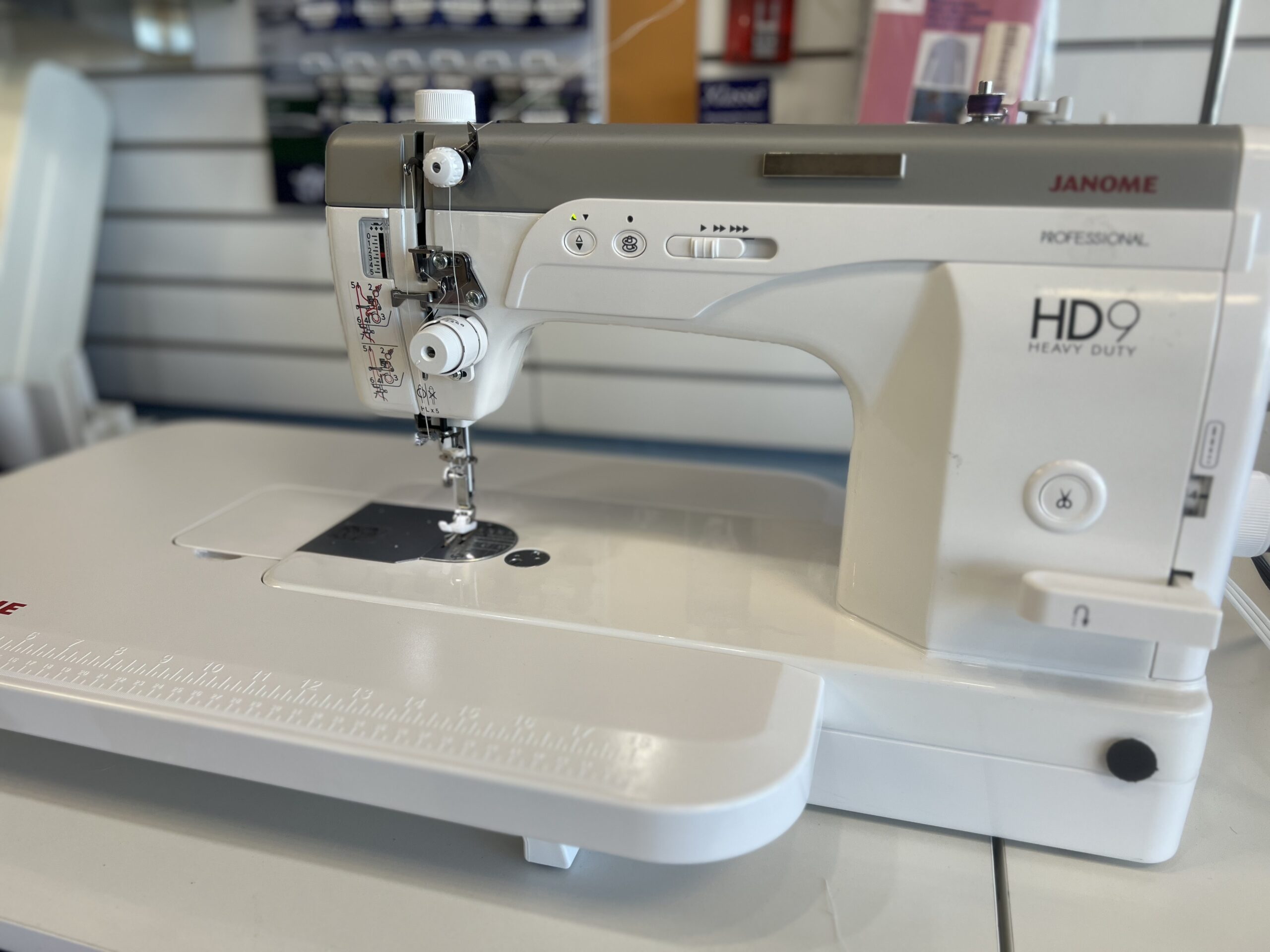 Pre owned Janome HD9 with custom stand and table - Image 7