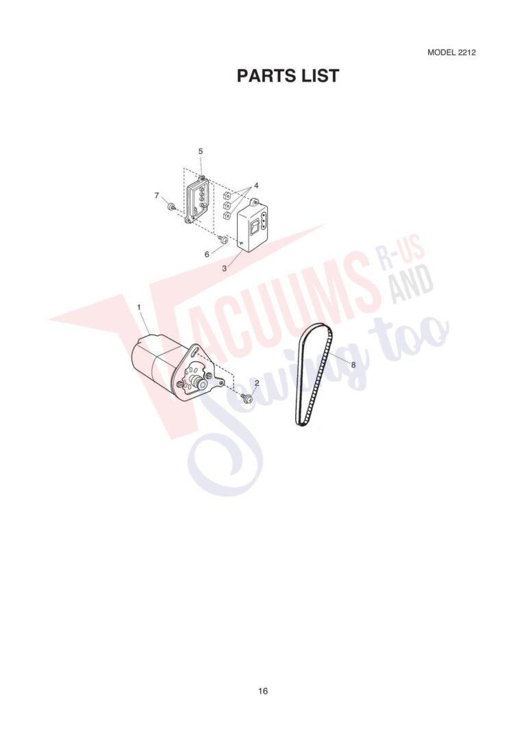 Janome 2212 schematic page 8 preview