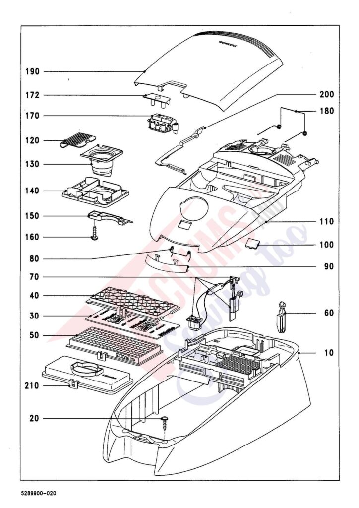 Miele S626 exploded schematic diagram (page 2)