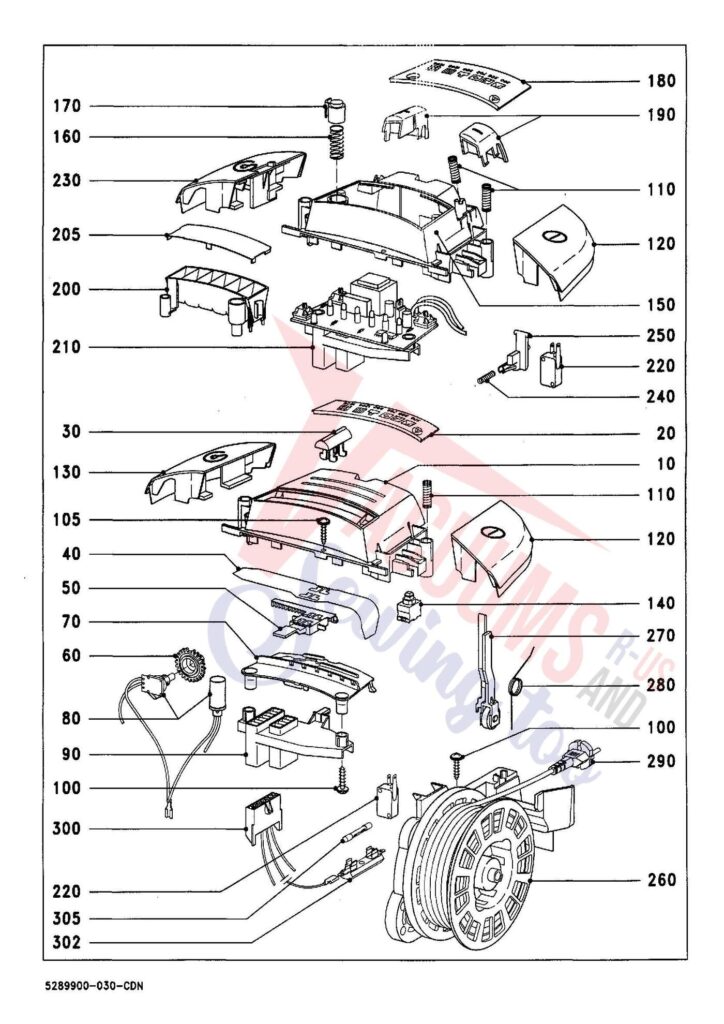 Miele S634 exploded schematic diagram (page 3)