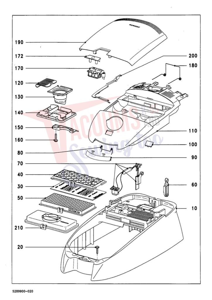 Miele S638 exploded schematic diagram (page 2)
