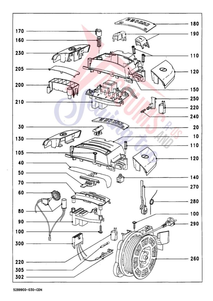Miele S638 exploded schematic diagram (page 3)