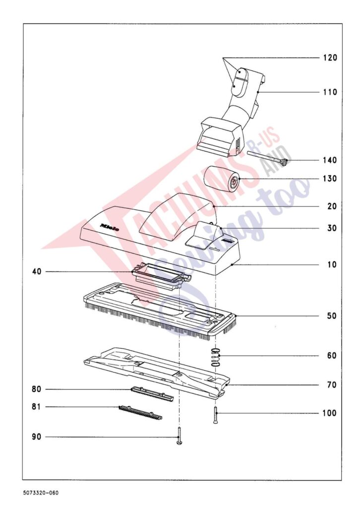 Miele S638 exploded schematic diagram (page 6)