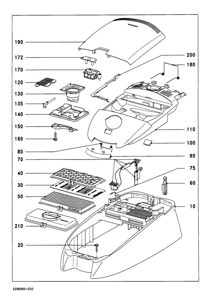 Miele S658 exploded schematic diagram (page 2)