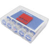 Genuine Janome/Elna Easy Bobbin 10/pk w/case Easy Bobbin (10/pk w/ case) - Easy bobbins show you via a blue side and clear side to assist you in loading into your machine. This 10 pack comes with a bobbin case that can hold up to 25 bobbins. Use With: Any Top loading sewing machine