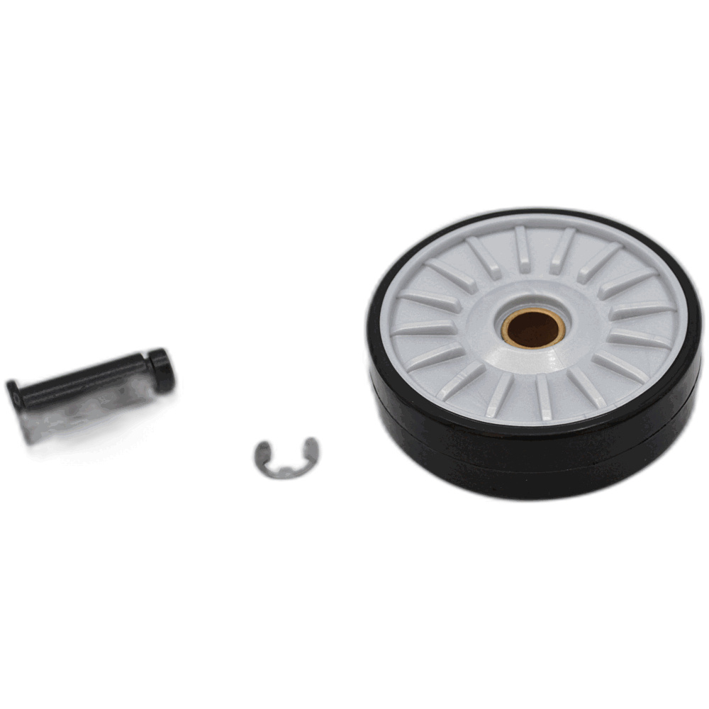 Wheel Assy w Axle and EClip Bissell repair part number: 1608843 - Image 3