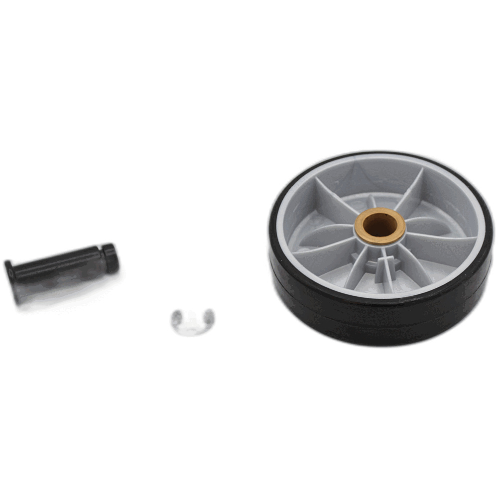 Wheel Assy w Axle and EClip Bissell repair part number: 1608843 - Image 2