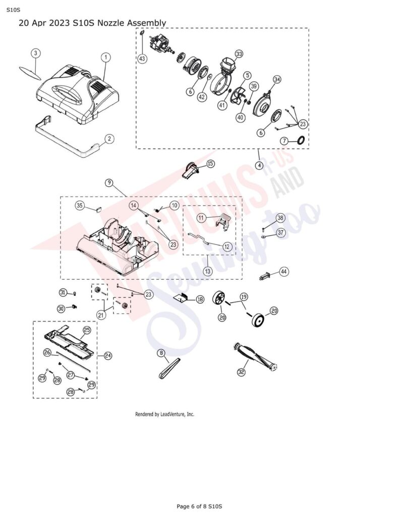Simplicity S10S, S10D exploded schematic diagram (page 2)