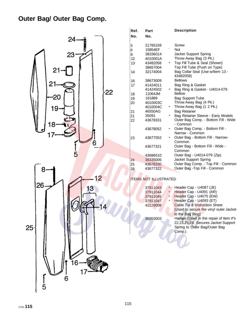 Eureka U4525 exploded schematic diagram (page 2)