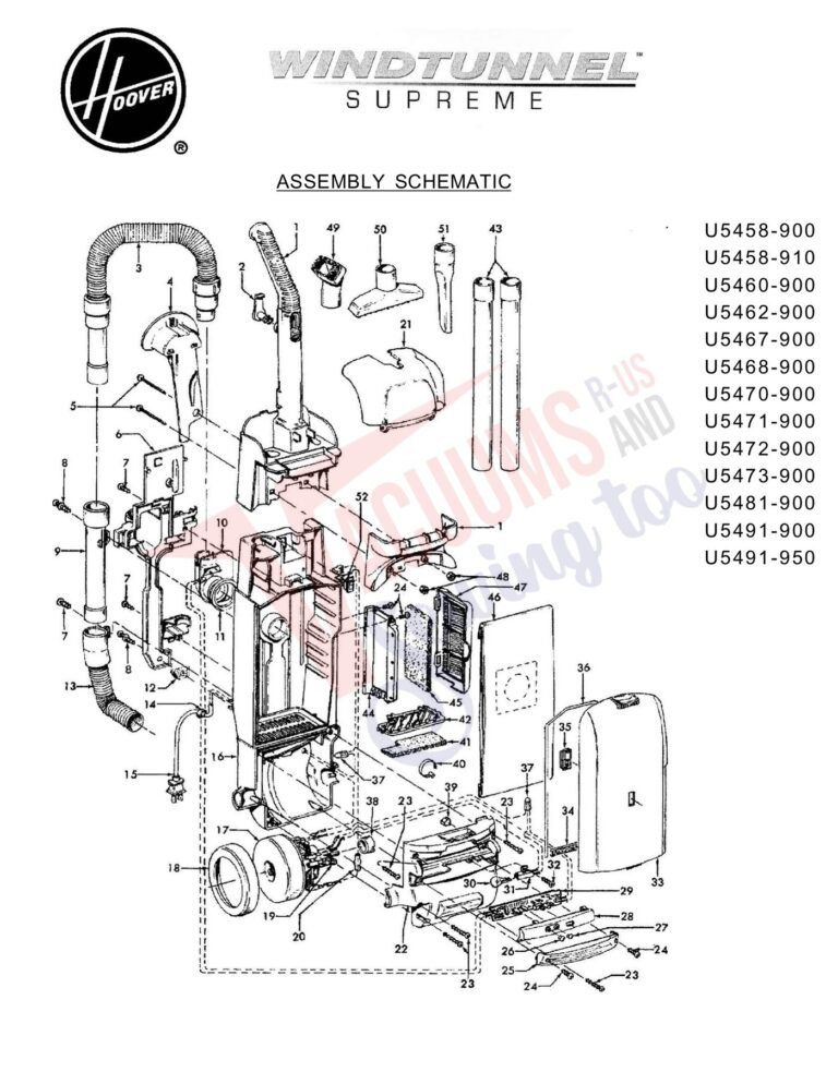 Hoover U5439-900 schematic page 1 preview