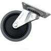 Caster Assembly, Wheel 4 In., Grey, Extractors