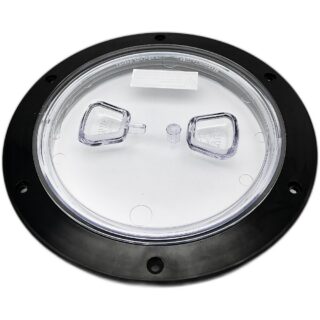 LID, 6 Inch Clear W/Blk Ring Extractor